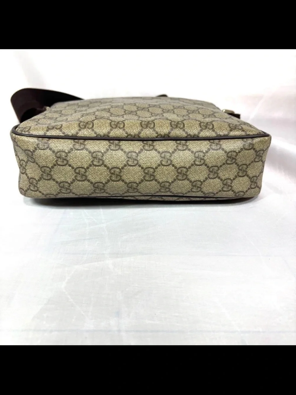 Gucci Brown/Tan Monogram Messenger Bag